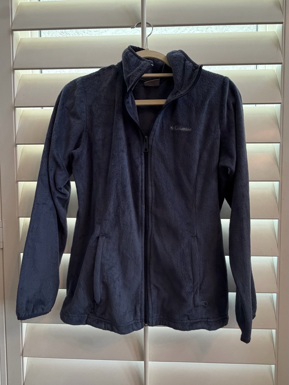 Columbia Navy Teddy Fleece Full-Zip Jacket